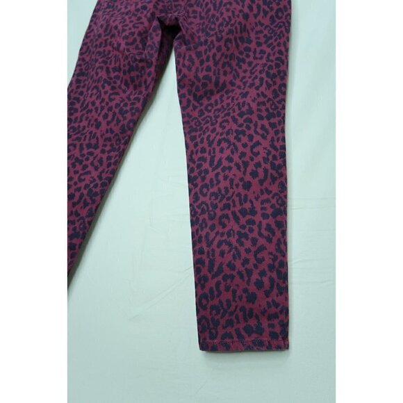 Social Standard by Sanctuary Ankle Pants Womens 12 Red Cheetah Print Skinny FIt - Picture 11 of 15